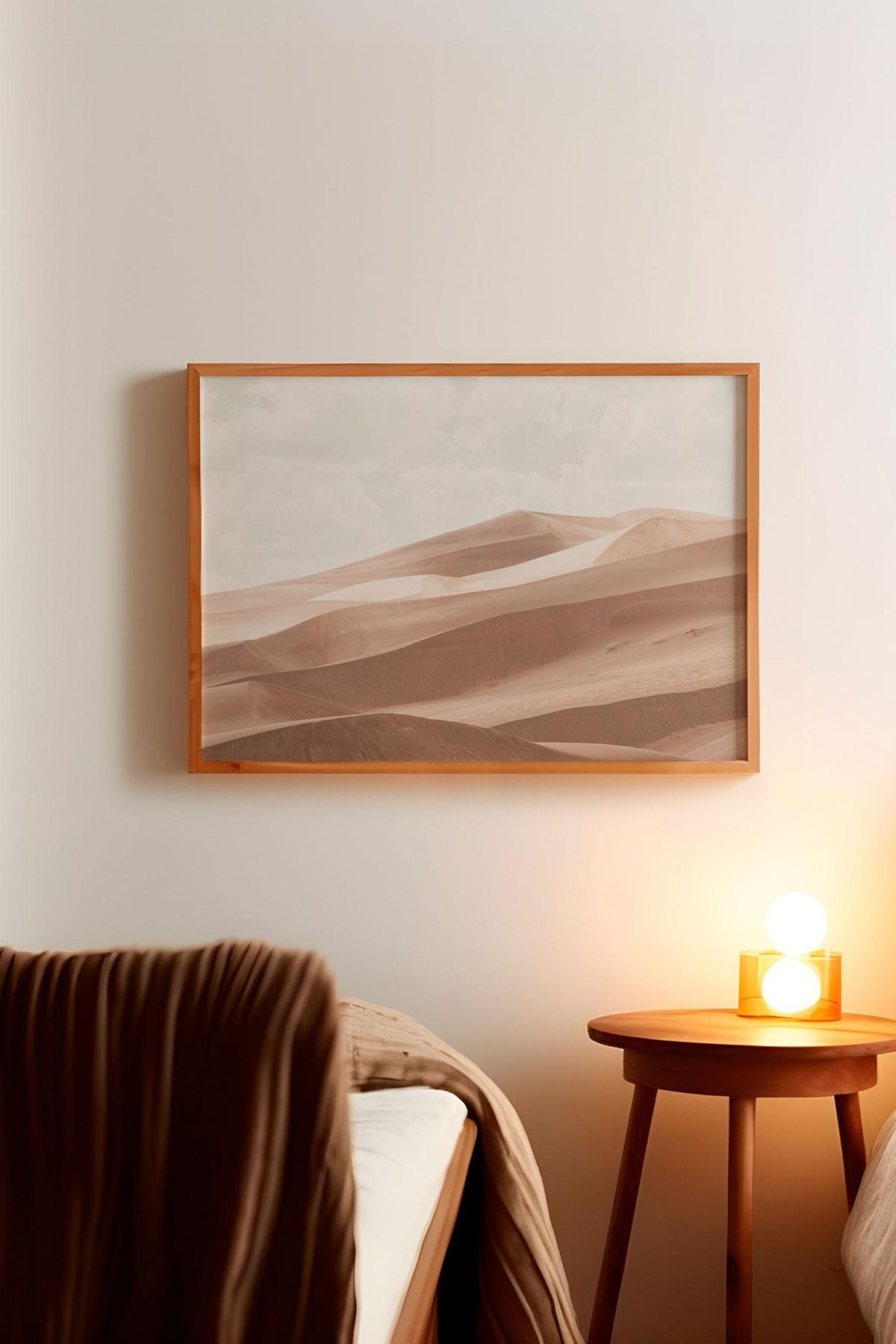 Quadro Decorativo Multicolor com Moldura de Madeira Maciça - 33x48cm - Impressão Digital de Alta Qualidade