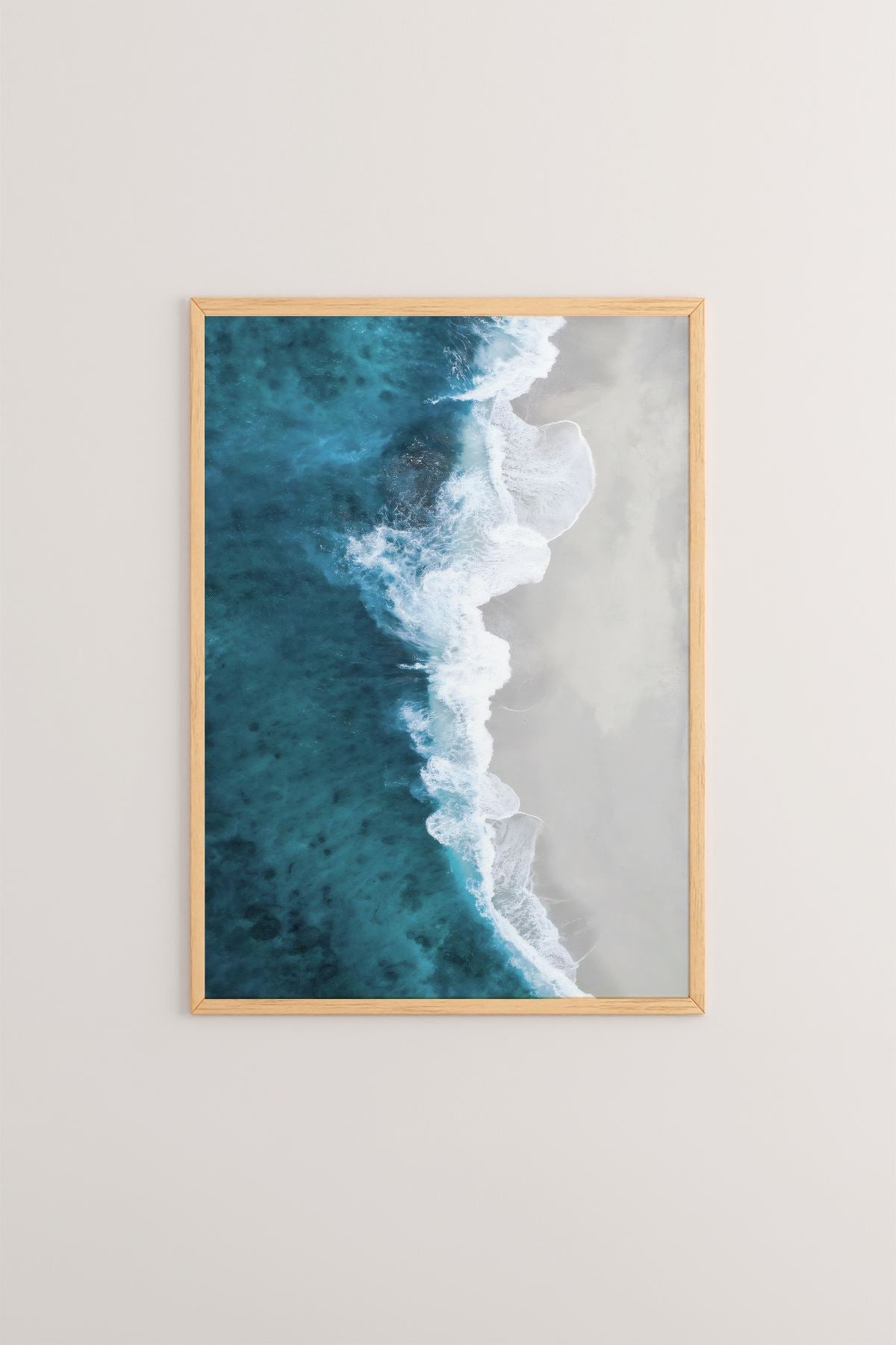 Quadro Decorativo Multicolor com Moldura de Madeira Maciça - 33x48cm - Impressão Digital de Alta Qualidade