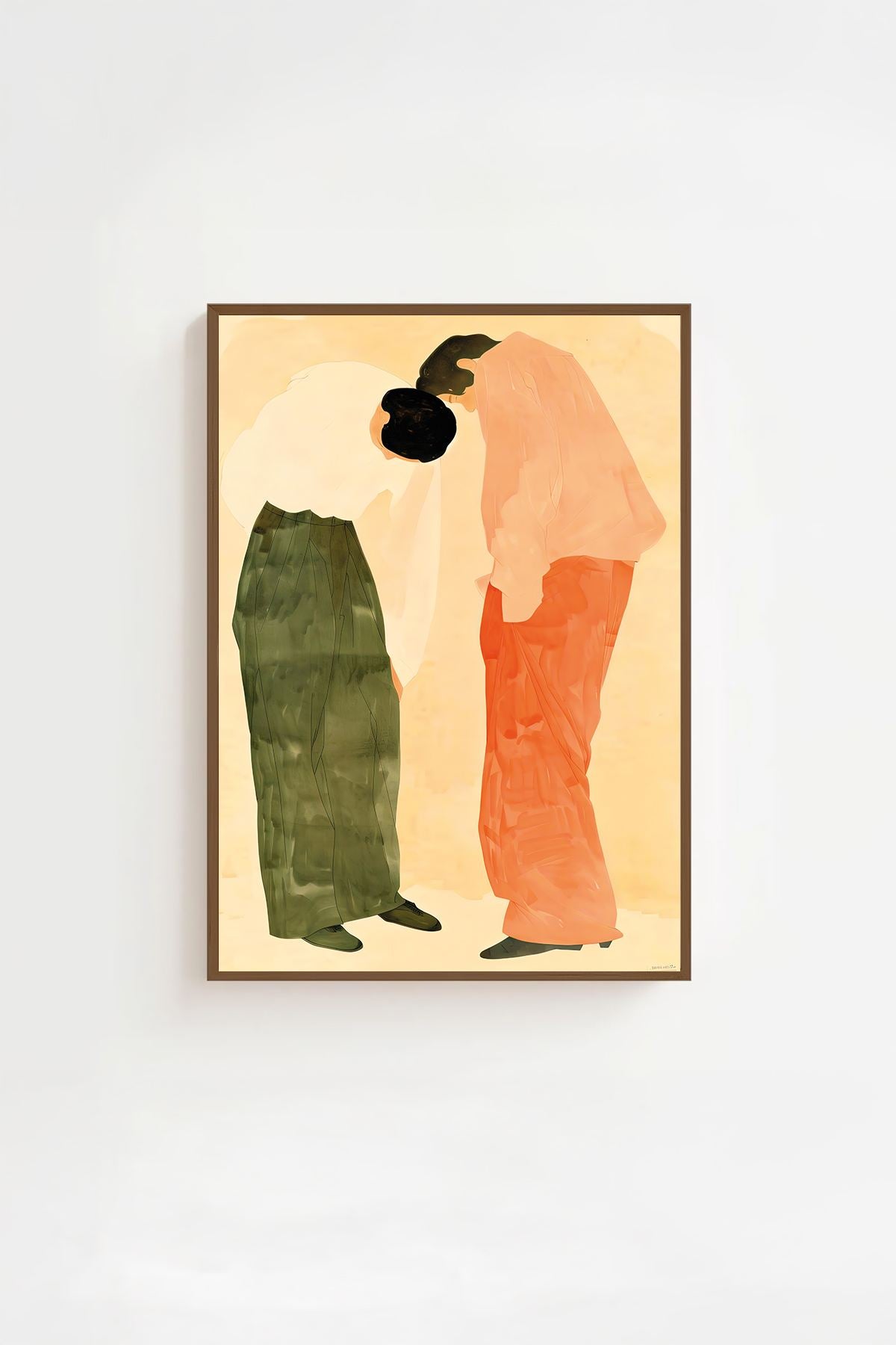 Quadro Decorativo Emoldurado Multicolor 33x48cm - Moldura Madeira Maciça 2cm