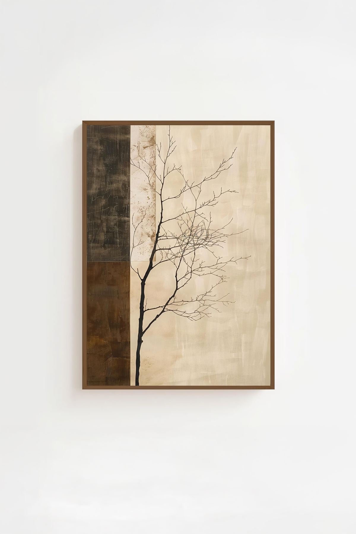 Quadro Decorativo Multicolor com Moldura de Madeira Maciça - Impressão Digital 33x48cm