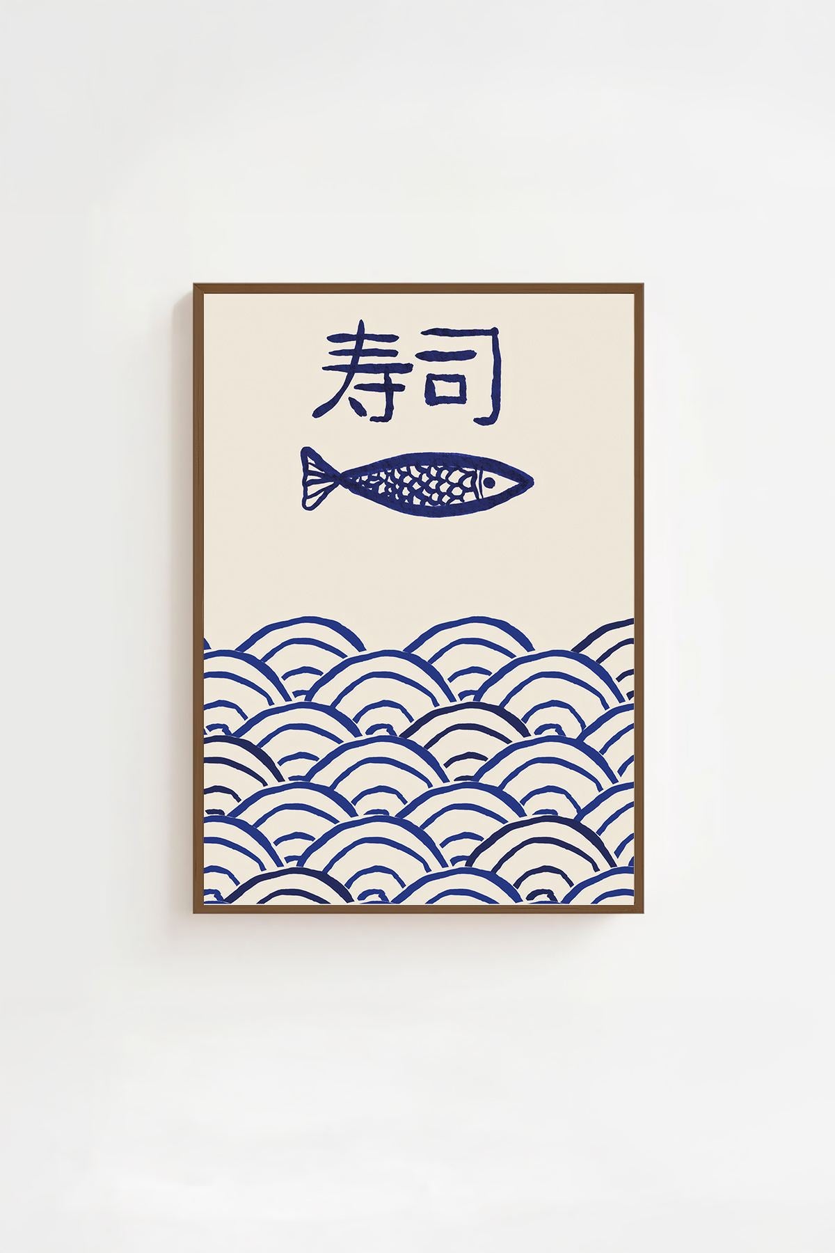 Quadro Decorativo Multicolor com Moldura de Madeira Maciça - Impressão Digital 33x48cm