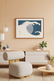 Quadro Decorativo com Moldura em Madeira Maciça, Multicolor, Impressão Digital, 33 x 48 cm (Modelo Lmnmdlkahve6)