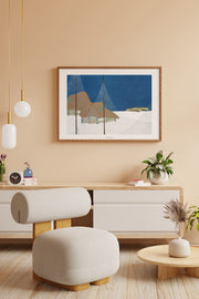 Quadro Decorativo Multicolor com Moldura de Madeira Maciça - Impressão Digital 33x48cm