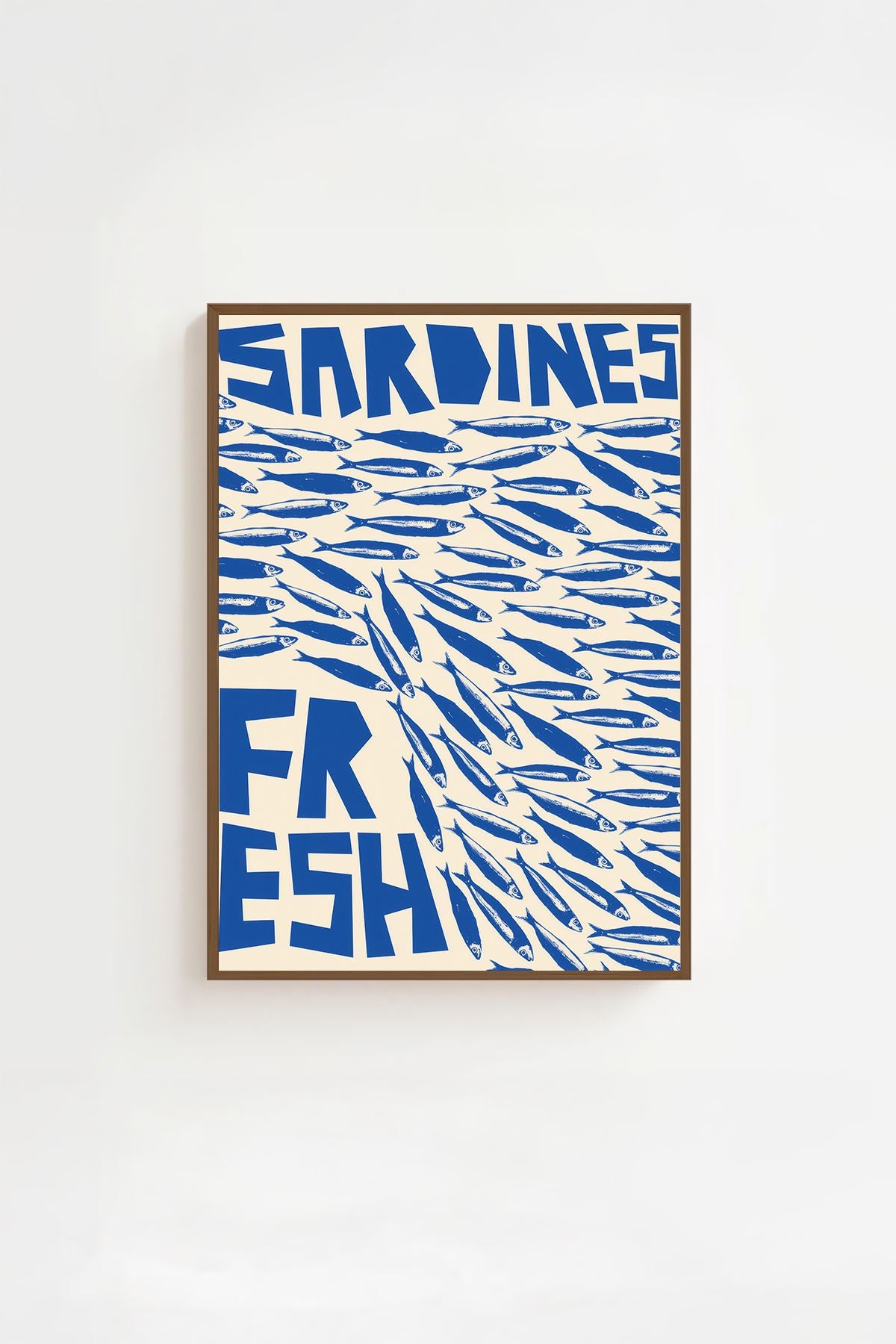 Quadro Decorativo Multicolor com Moldura de Madeira Maciça - Impressão Digital 33x48cm