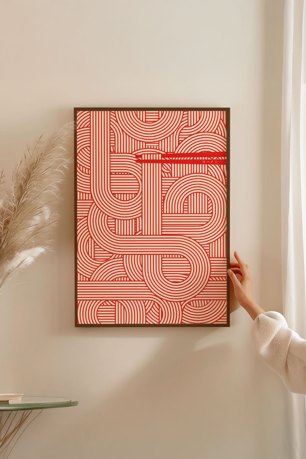 Quadro Decorativo Multicolor com Moldura de Madeira Maciça - Impressão Digital 33x48cm