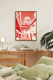 Quadro Decorativo Multicolor com Moldura de Madeira Maciça - Impressão Digital 33x48cm