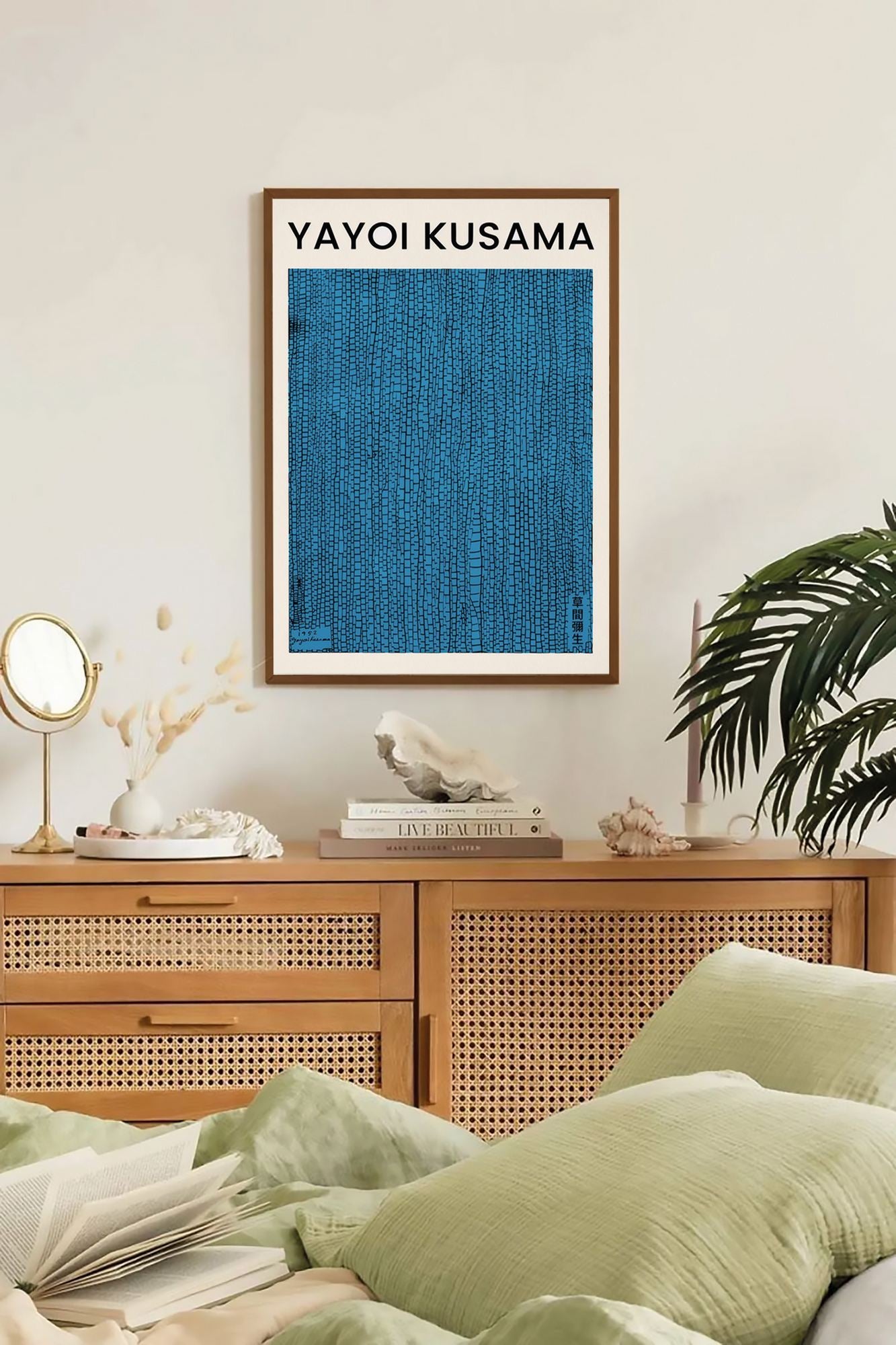 Quadro Decorativo Multicolor com Moldura de Madeira Maciça - Impressão Digital 33x48cm