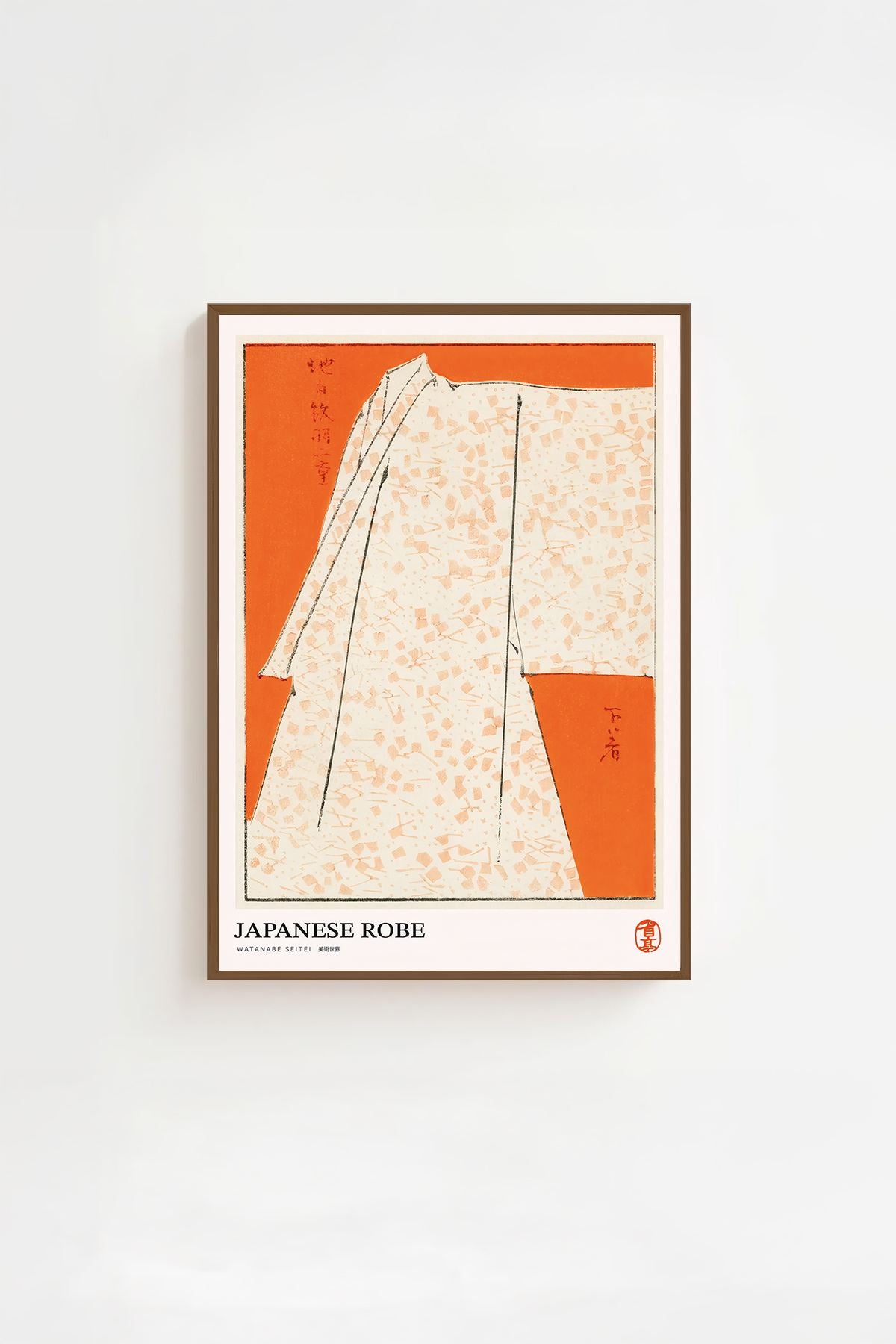 Quadro Decorativo Emoldurado Multicolor 33x48cm - Moldura Madeira Maciça 2cm