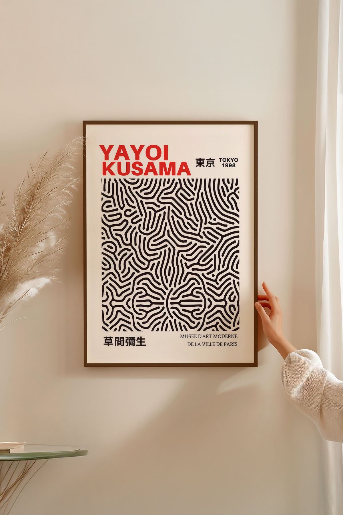 Quadro Decorativo Multicolor com Moldura de Madeira Maciça - Impressão Digital 33x48cm