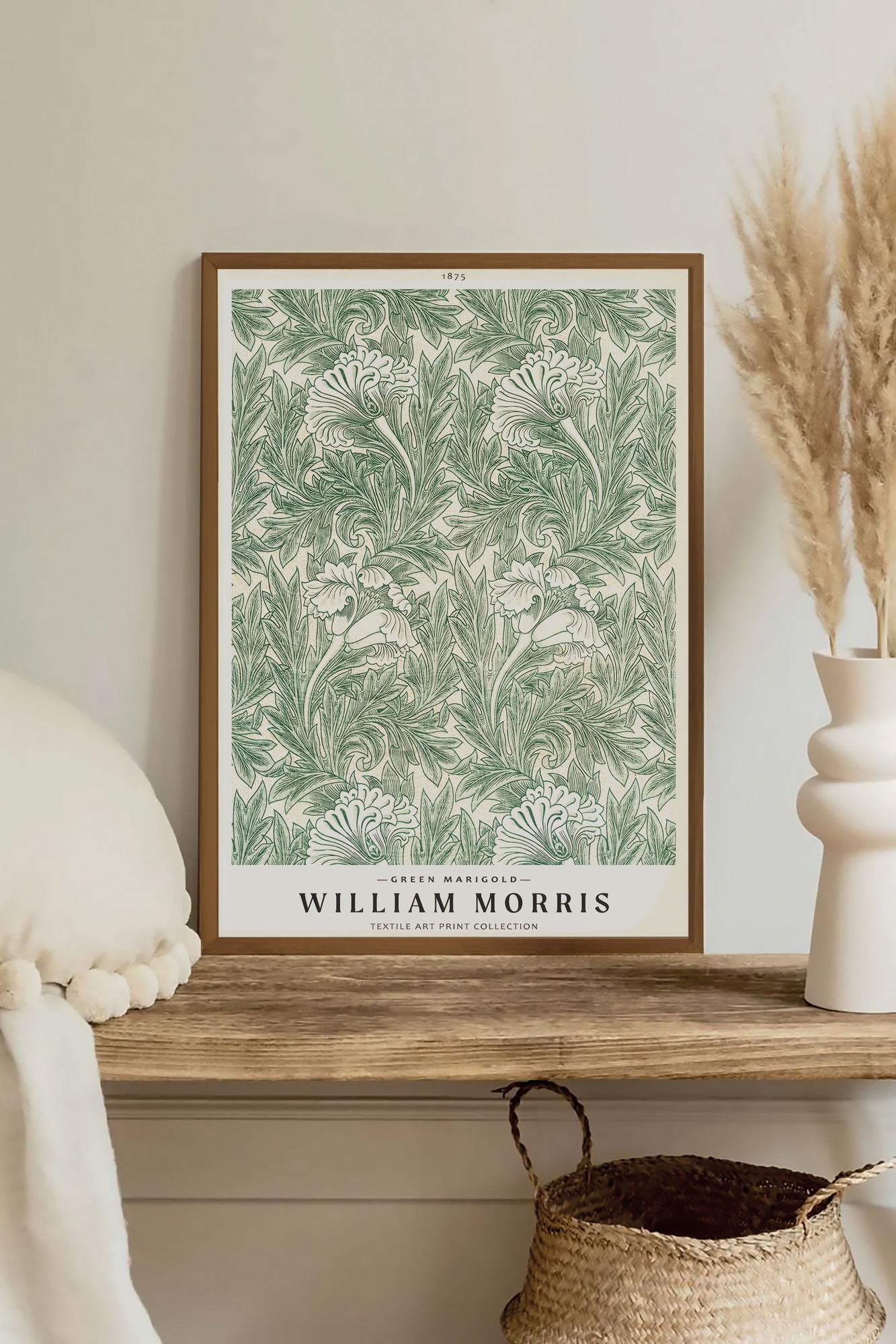 Quadro Decorativo Multicolor com Moldura de Madeira Maciça - Impressão Digital 33x48cm