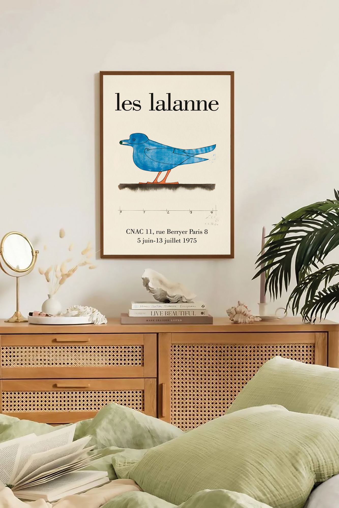 Quadro Decorativo Multicolor com Moldura de Madeira Maciça - Impressão Digital 33x48cm