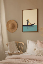 Quadro Decorativo Multicolor com Moldura de Madeira Maciça - Impressão Digital 33x48cm