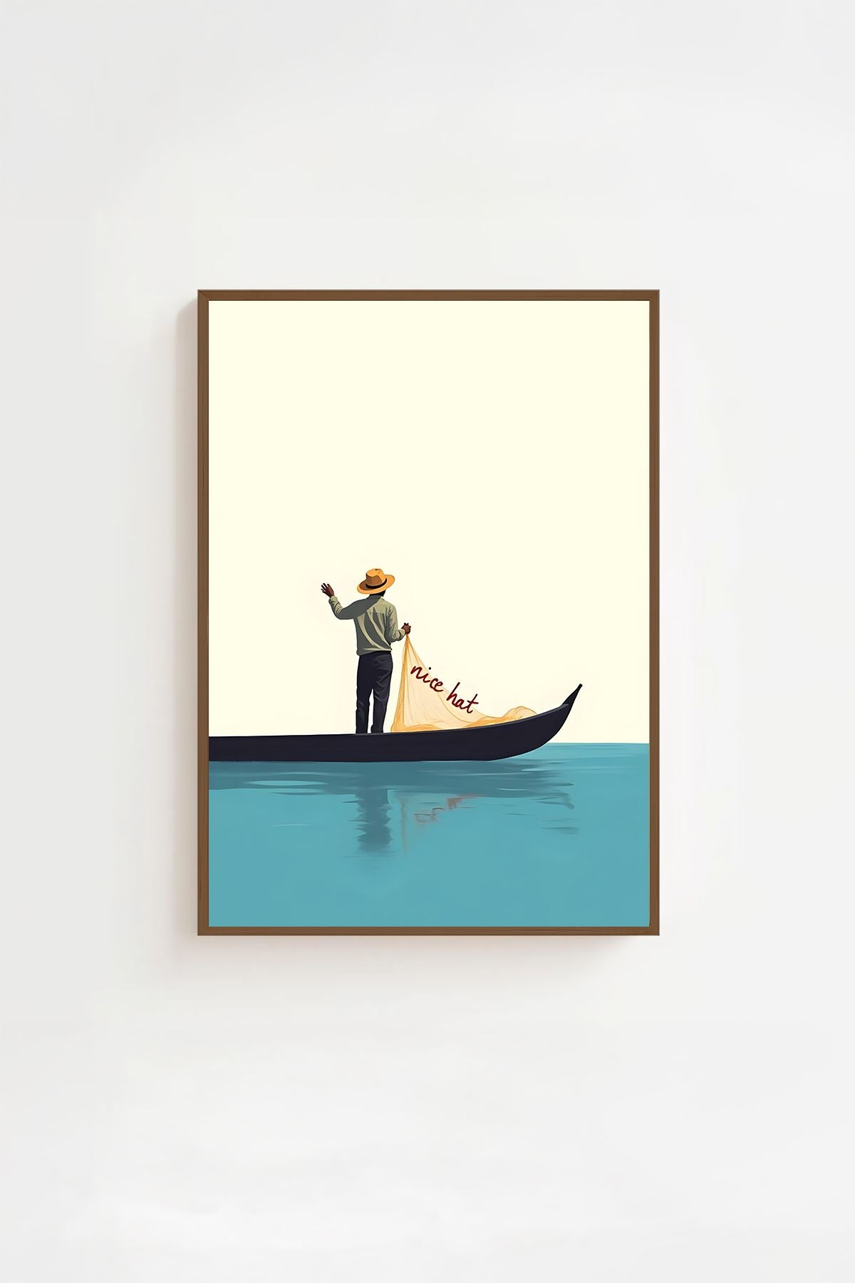 Quadro Decorativo Multicolor com Moldura de Madeira Maciça - Impressão Digital 33x48cm