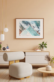 Quadro Decorativo Multicolor com Moldura de Madeira Maciça - Impressão Digital 33x48cm