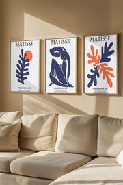 Quadro Decorativo Emoldurado Multicolor em Madeira Maciça - 3 Peças 33x48cm