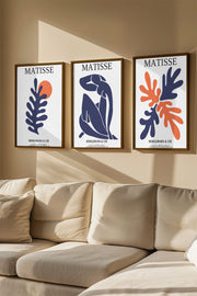 Quadro Decorativo Emoldurado Multicolor em Madeira Maciça - 3 Peças 33x48cm