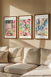 Quadro Decorativo Emoldurado Multicolor em Madeira Maciça - 3 Peças 33x48cm