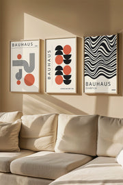 Quadro Decorativo Emoldurado Multicolor em Madeira Maciça - 3 Peças 33x48cm