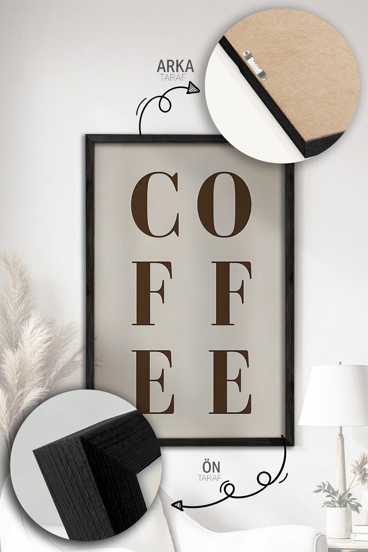 Conjunto de 3 Quadros Decorativos Emoldurados - Madeira Maciça - 33x48cm - Multicolor