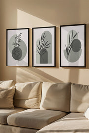 Conjunto de 3 Quadros Decorativos Emoldurados - Madeira Maciça - 33x48cm - Multicolor