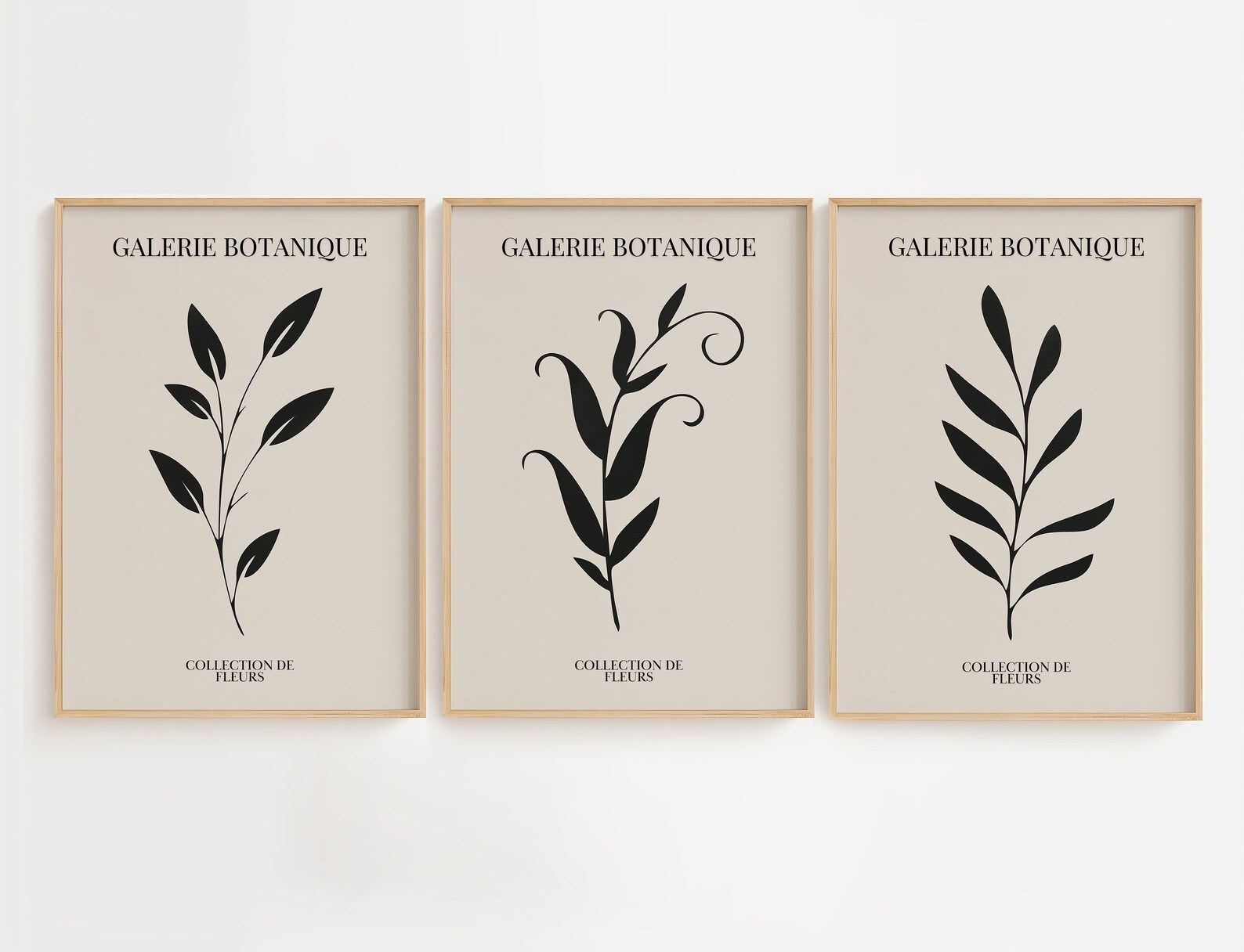 Quadro Decorativo Emoldurado Multicolor em Madeira Maciça - 3 Peças 33x48cm