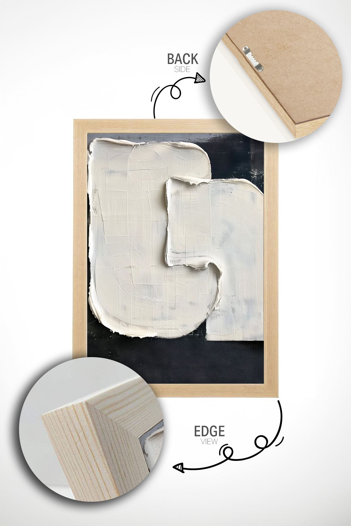 Conjunto de 2 Quadros Decorativos em Madeira Maciça - Impressão Digital Multicolor 33x48cm