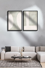 Conjunto de 2 Quadros Decorativos Emoldurados - Madeira Maciça 33x48cm - Impressão Digital Premium