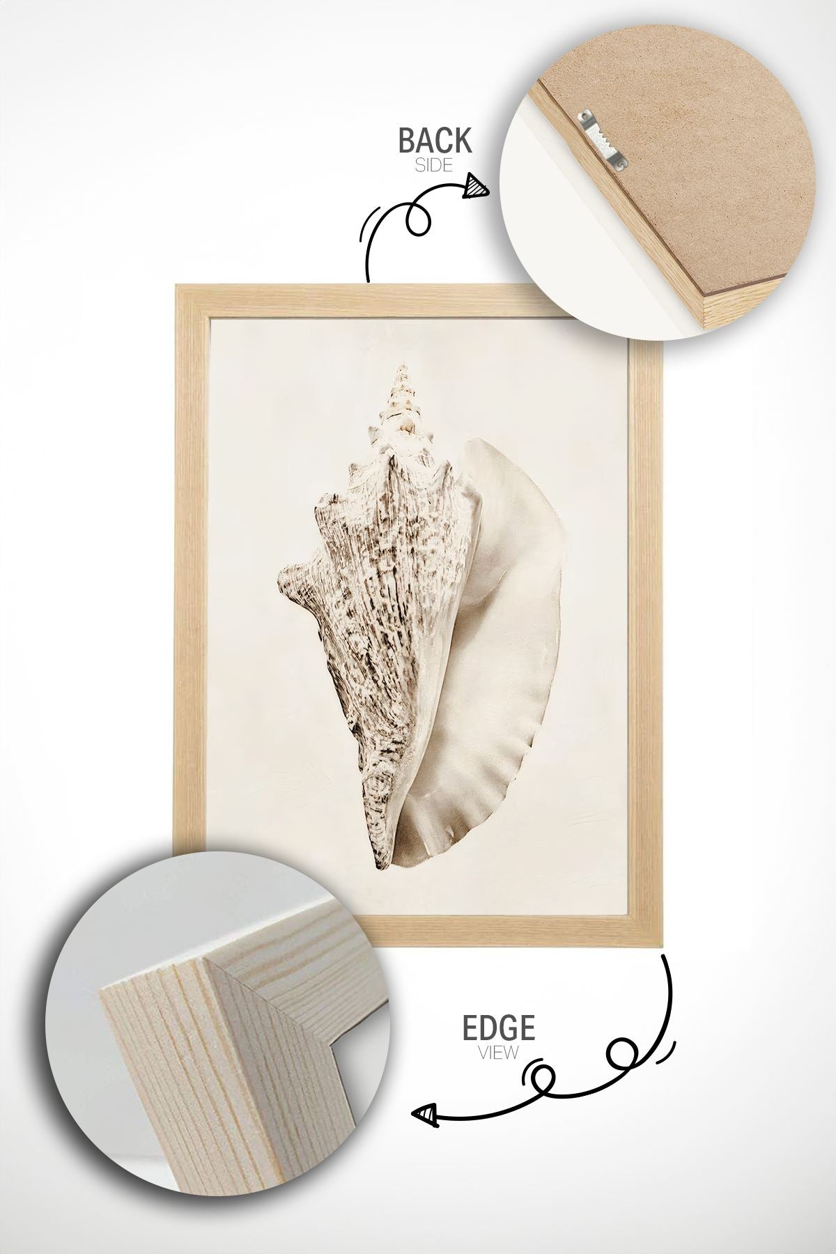 Conjunto de 2 Quadros Decorativos em Madeira Maciça - Impressão Digital Multicolor 33x48cm