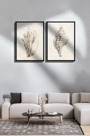 Conjunto de 2 Quadros Decorativos Emoldurados - Madeira Maciça 33x48cm - Impressão Digital Premium