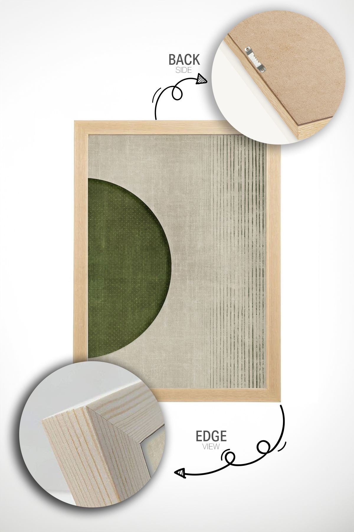 Conjunto de 2 Quadros Decorativos em Madeira Maciça - Impressão Digital Multicolor 33x48cm