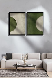 Conjunto de 2 Quadros Decorativos Emoldurados Ersy2Lı - Moldura Madeira Maciça - 33x48cm - Multicolor