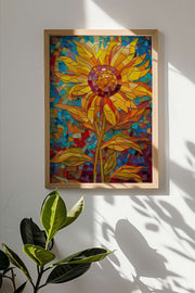 Quadro Decorativo Emoldurado Multicolor em Madeira Maciça - Arte Digital Premium 33x48cm