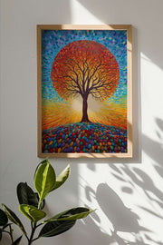 Quadro Decorativo Emoldurado Multicolor - Madeira Maciça 33x48cm - Impressão Digital Premium