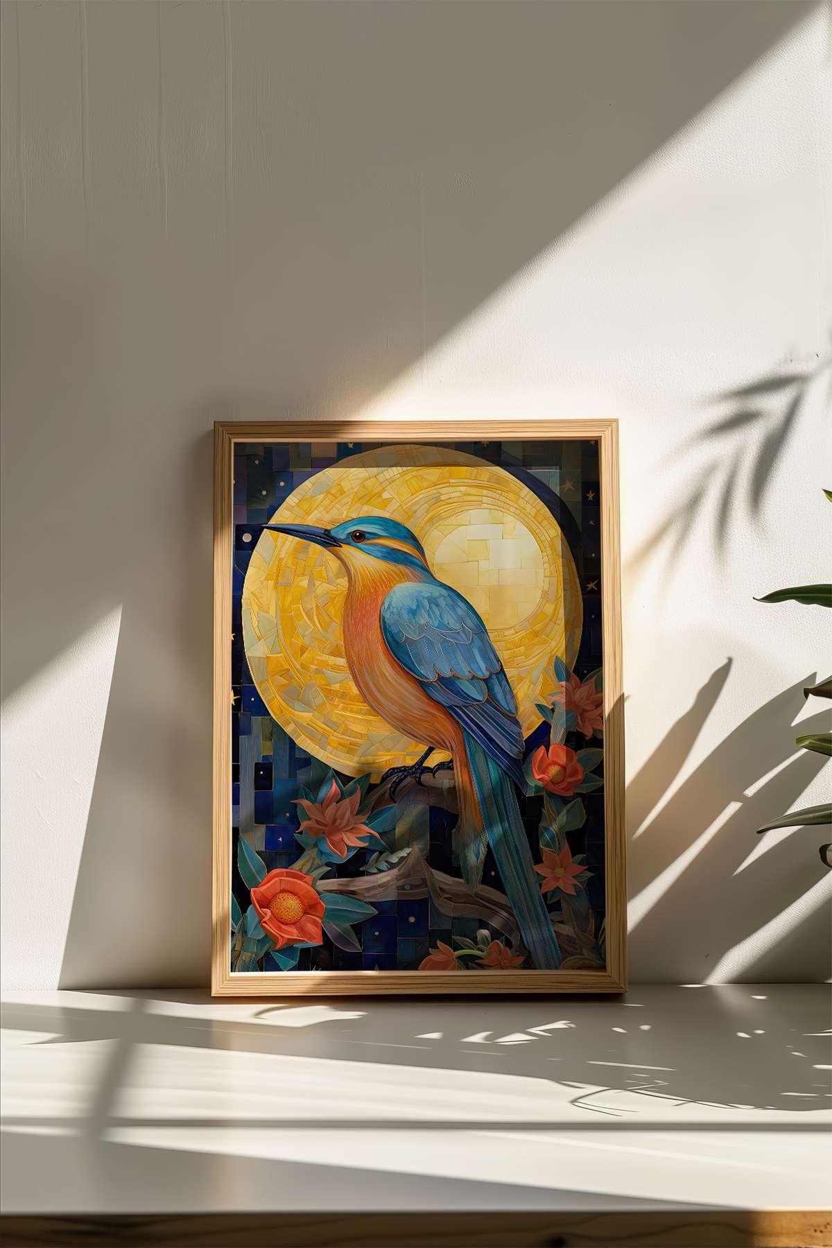 Quadro Decorativo Emoldurado Multicolor - Madeira Maciça 33x48cm - Impressão Digital de Alta Qualidade