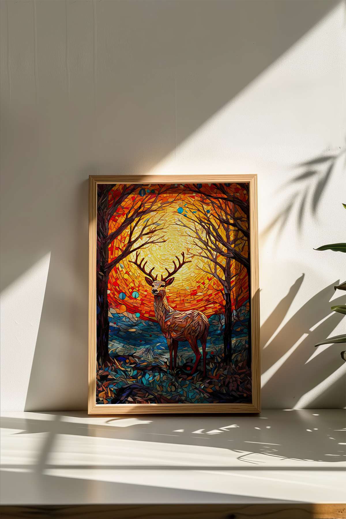 Quadro Decorativo Multicolor em Madeira Maciça - Impressão Digital Premium 33x48cm