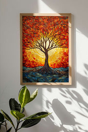 Quadro Decorativo Emoldurado Multicolor - Madeira Maciça 33x48cm - Impressão Digital de Alta Qualidade