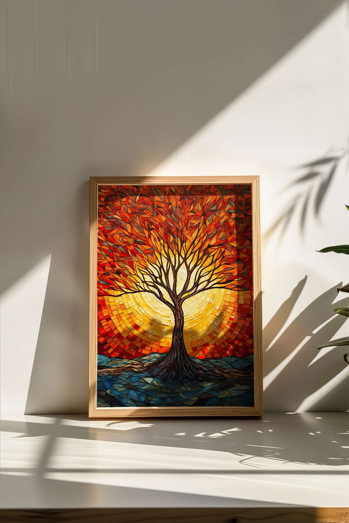 Quadro Decorativo Emoldurado Multicolor - Madeira Maciça 33x48cm - Impressão Digital de Alta Qualidade