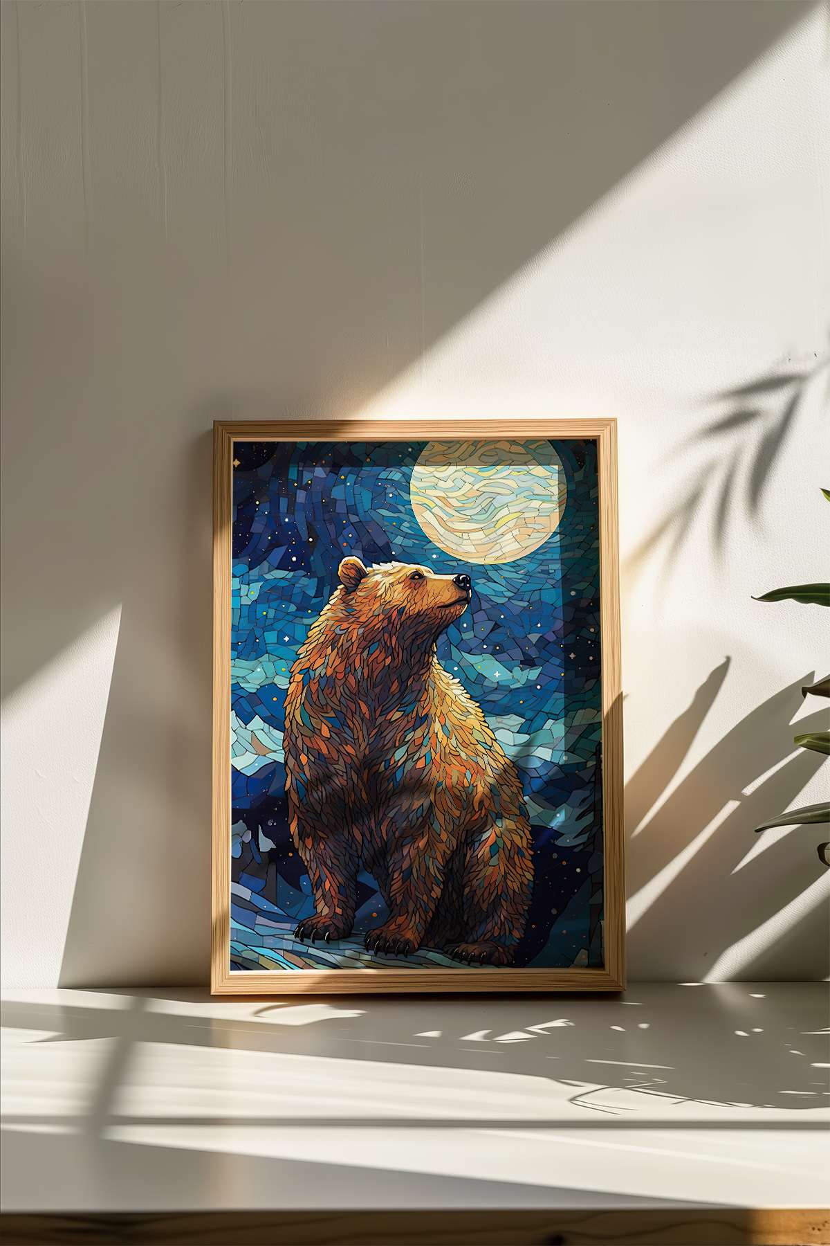 Quadro Decorativo Emoldurado Multicolor 33x48cm - Moldura Madeira Maciça 2cm - Impressão Digital em MDF