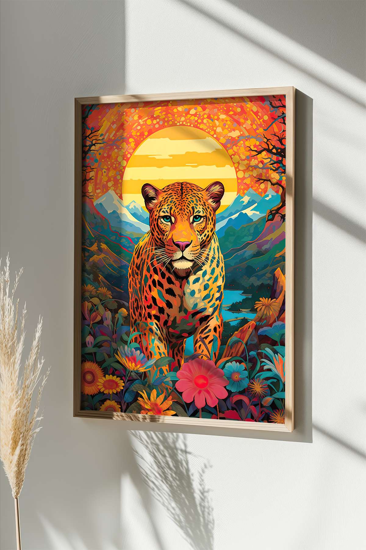 Quadro Decorativo Multicolor em Madeira Maciça - Impressão Digital Premium 33x48cm