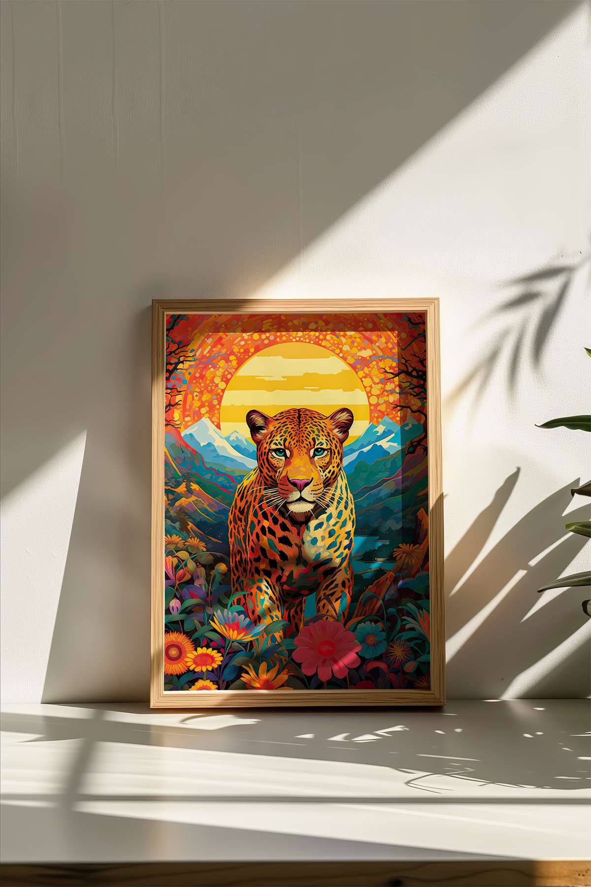 Quadro Decorativo Multicolor em Madeira Maciça - Impressão Digital Premium 33x48cm