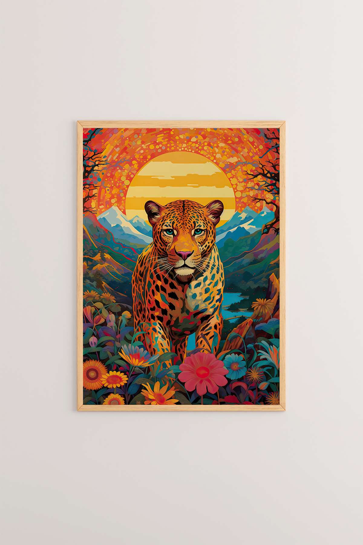 Quadro Decorativo Multicolor em Madeira Maciça - Impressão Digital Premium 33x48cm