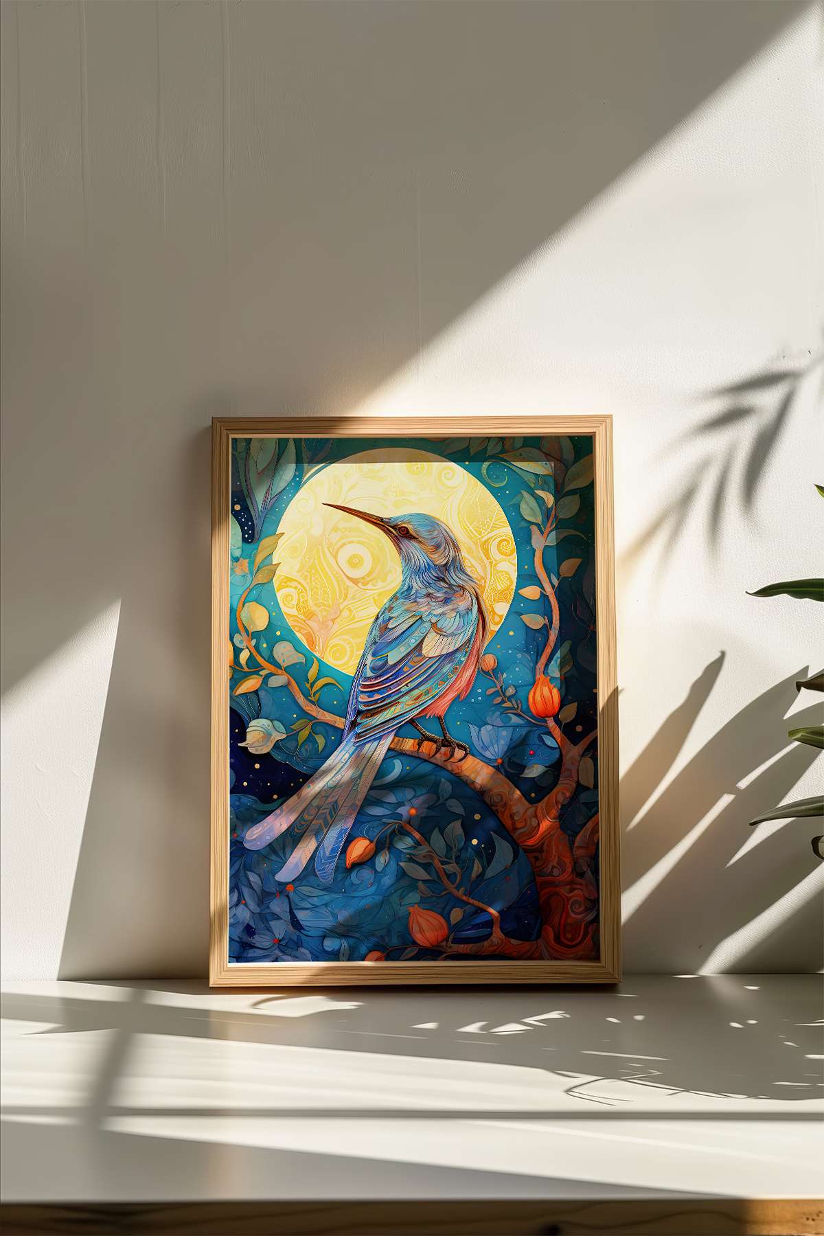 Quadro Decorativo Emoldurado Multicolor 33x48cm - Moldura Madeira Maciça 2cm - Impressão Digital em MDF