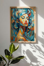 Quadro Decorativo Emoldurado Multicolor 33x48cm - Moldura Madeira Maciça 2cm - Impressão Digital em MDF