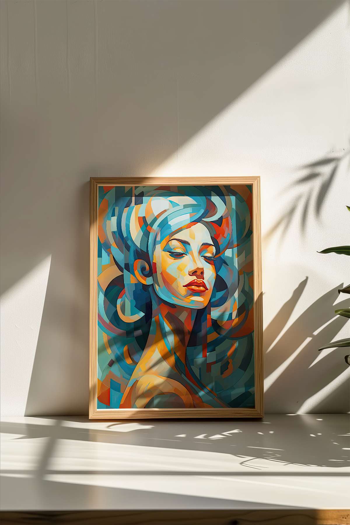 Quadro Decorativo Emoldurado Multicolor 33x48cm - Moldura Madeira Maciça 2cm - Impressão Digital em MDF