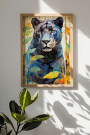 Quadro Decorativo Emoldurado Multicolor 33x48cm - Moldura Madeira Maciça 2cm - Impressão Digital em MDF