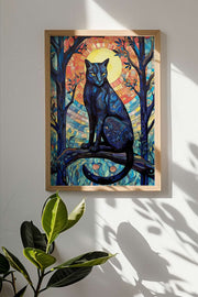 Quadro Decorativo Multicolor com Moldura de Madeira Maciça - Impressão Digital 33x48cm