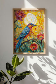 Quadro Decorativo Multicolor com Moldura de Madeira Maciça - Impressão Digital 33x48cm