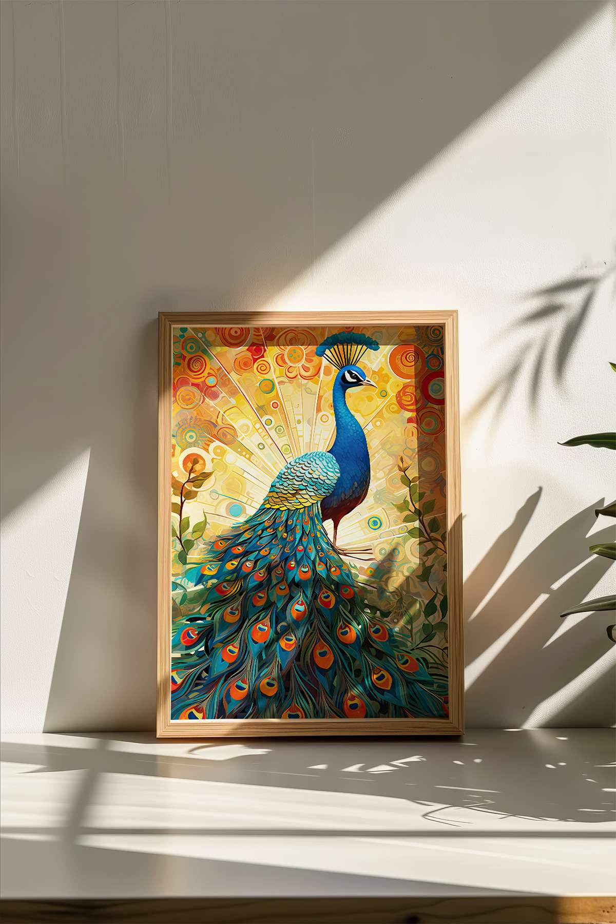 Quadro Decorativo Emoldurado Multicolor 33x48cm - Moldura Madeira Maciça 2cm - Impressão Digital em MDF