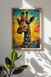 Quadro Decorativo Multicolor com Moldura de Madeira Maciça - Impressão Digital 33x48cm