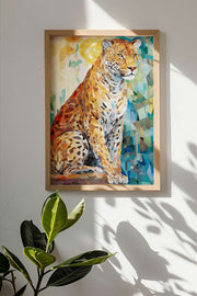 Quadro Decorativo Multicolor em Madeira Maciça - Arte Digital Emoldurada 33x48cm